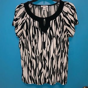 Hampshire Studio Black and White Formal Blouse